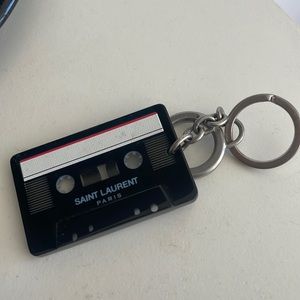 SAINT LAURENT CASSETTE TAPE KEYRING